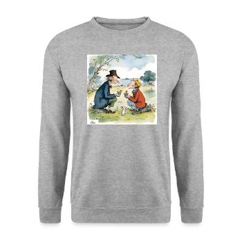 Elder friends together - Unisex Sweatshirt - salt & pepper - Front - Alina (178cm) & Michal (187cm)
