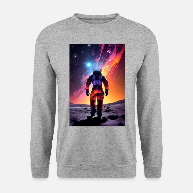 Astronauten Traum - Unisex Pullover - Weißgrau meliert