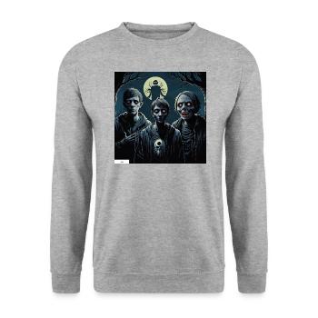 Les amis de la soirée - Sweat-shirt Unisexe - gris chiné - Devant - Alina (178cm) & Michal (187cm)