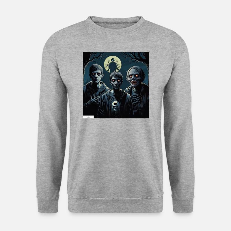 Freunde der Nacht - Unisex Pullover - Weißgrau meliert