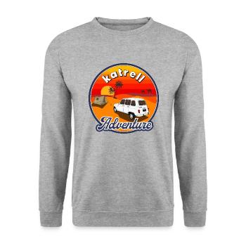 KATRELL 4L - Unisex Sweatshirt - salt & pepper - Front - Alina (178cm) & Michal (187cm)