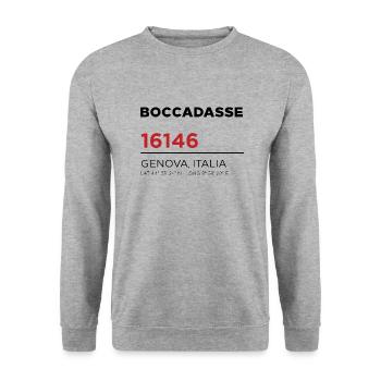 Boccadasse - Unisex Pullover - Weißgrau meliert - Vorne - Alina (178cm) & Michal (187cm)