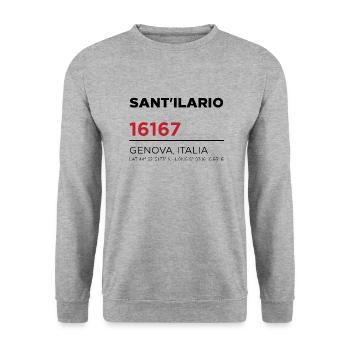 Sant'Ilario - Unisex Pullover - Weißgrau meliert - Vorne - Alina (178cm) & Michal (187cm)