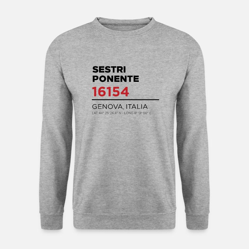Sestri Ponente - Unisex Pullover - Weißgrau meliert