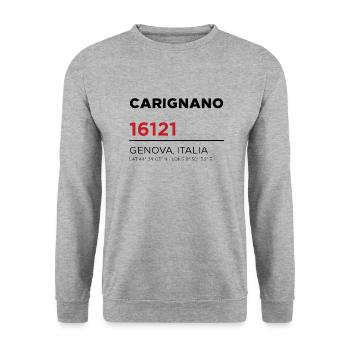 Carignano 16121 - Unisex Pullover - Weißgrau meliert - Vorne - Alina (178cm) & Michal (187cm)
