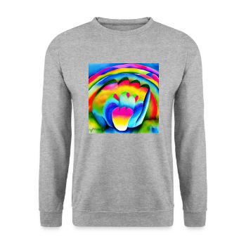 Arc-en-ciel à Pâques - Sweat-shirt Unisexe - gris chiné - Devant - Alina (178cm) & Michal (187cm)