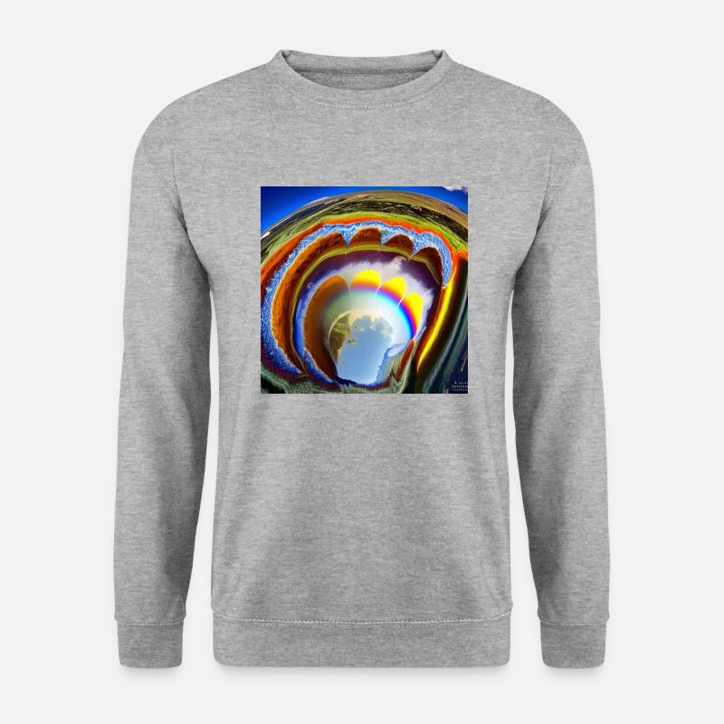 rainbow with sun from above - Unisex Sweatshirt - salt & pepper