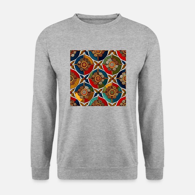 Modern Ajrakh Pattern - Unisex Sweatshirt - salt & pepper