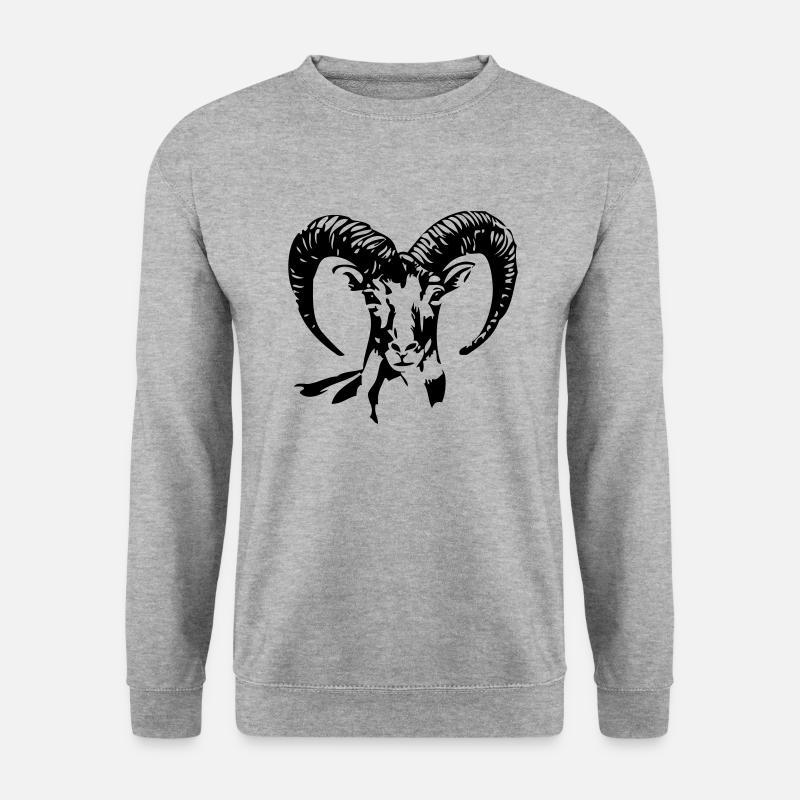 Mufflon - Unisex Pullover - Weißgrau meliert
