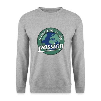 Travel - Travel - traveling is my passion - Unisex Sweatshirt - salt & pepper - Front - Alina (178cm) & Michal (187cm)