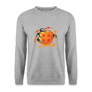 Anime anime friend anime friend - Unisex Sweatshirt - salt & pepper - Front - Alina (178cm) & Michal (187cm)