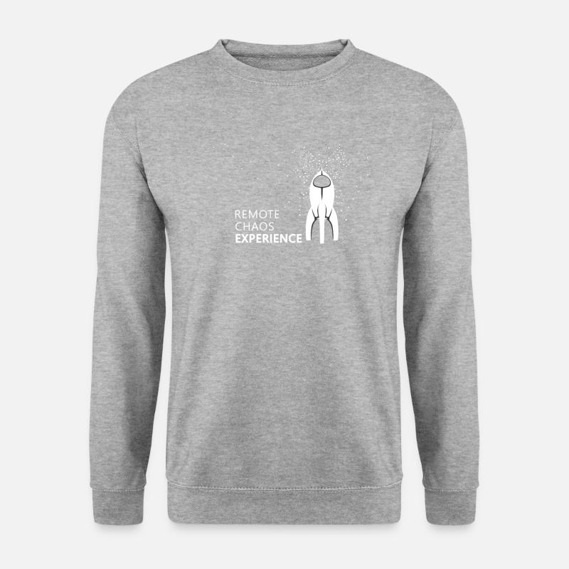 remote chaos experience - CCC Kongress Hacker r C3 - Unisex Pullover - Weißgrau meliert