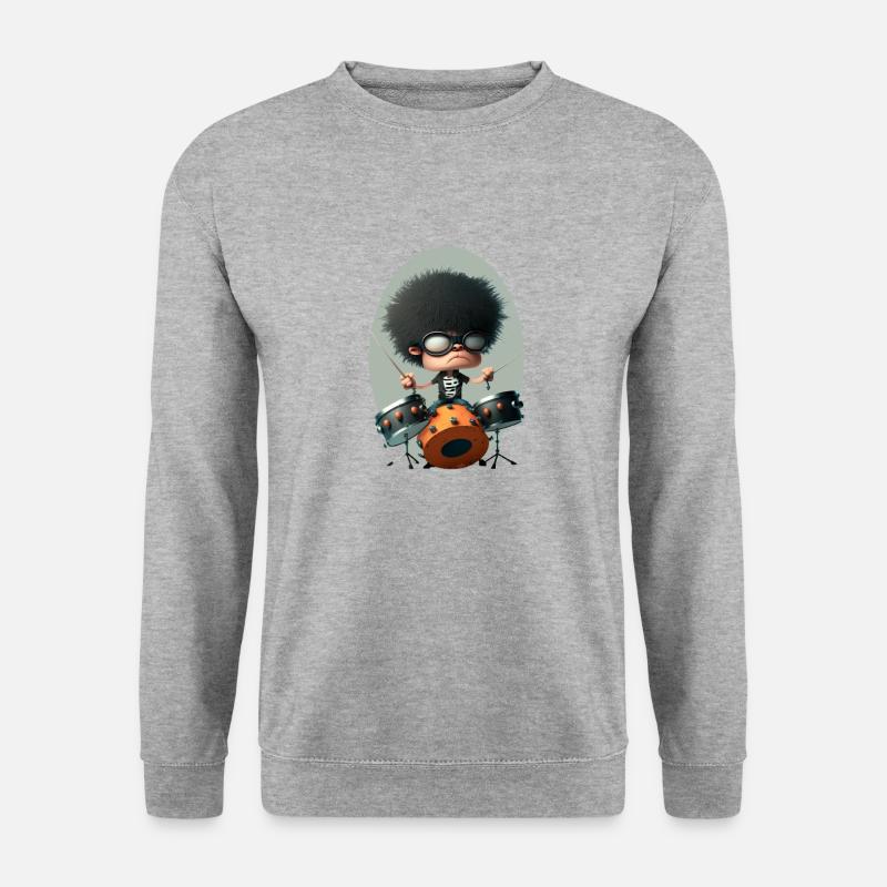 Drummer Boy - Unisex Pullover - Weißgrau meliert