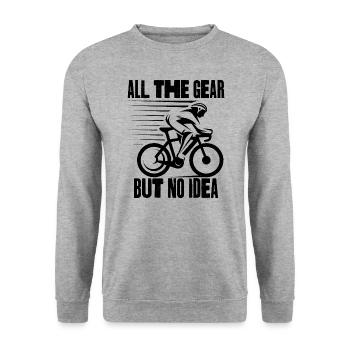 Tout le matériel aucune idée, Vélo - Sweat-shirt Unisexe - gris chiné - Devant - Alina (178cm) & Michal (187cm)