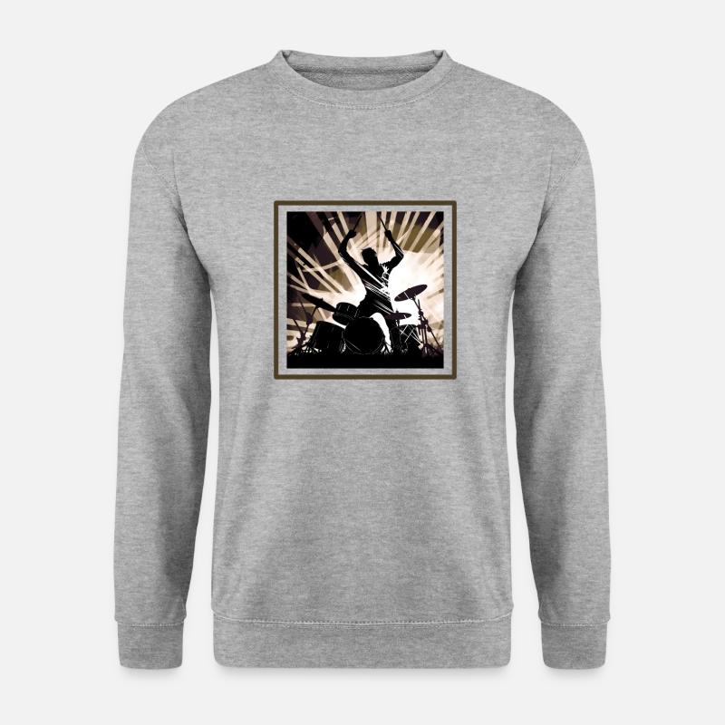 Drummer light - Unisex Pullover - Weißgrau meliert