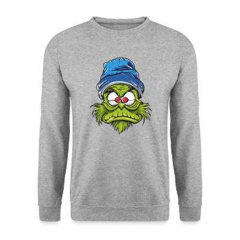 Gnom - Unisex Pullover - Weißgrau meliert - Vorne - Alina (178cm) & Michal (187cm)