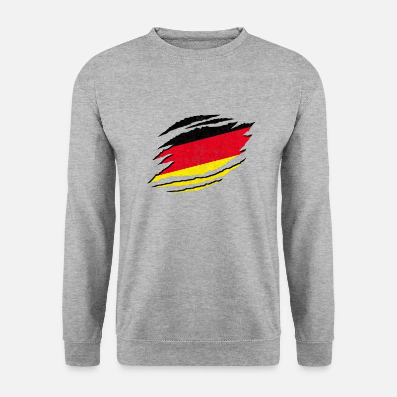 DEUTSCHLAND FLAGGE - Unisex Pullover - Weißgrau meliert