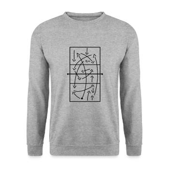 Volleyball Tactics Move Volleyball Player - Unisex Sweatshirt - salt & pepper - Front - Alina (178cm) & Michal (187cm)