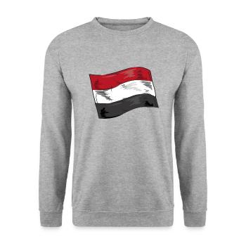 Egypt Flag Hurghada Africa Egyptian Flag - Unisex Sweatshirt - salt & pepper - Front - Alina (178cm) & Michal (187cm)