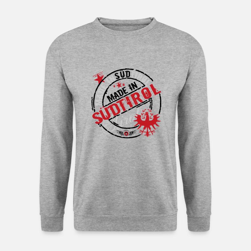 Made in Südtirol - Unisex Pullover - Weißgrau meliert