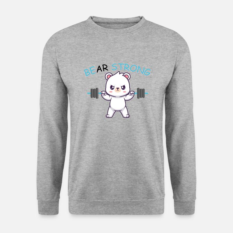Bear Strong - Unisex Pullover - Weißgrau meliert