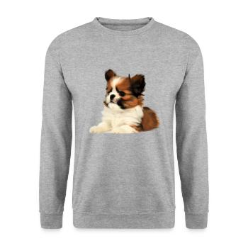 Cute puppy - Unisex Sweatshirt - salt & pepper - Front - Alina (178cm) & Michal (187cm)