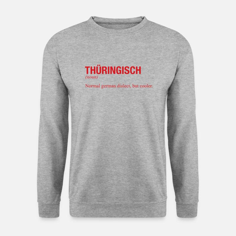 THÜRINGISCH Thüringen - Unisex Pullover - Weißgrau meliert