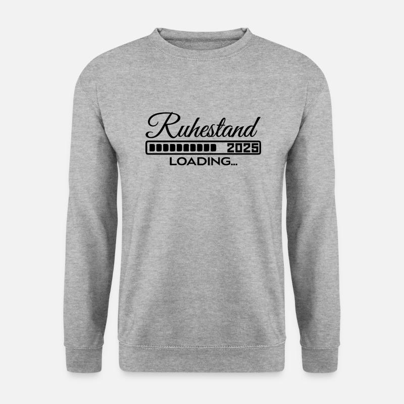 Ruhestand 2025 loading - Unisex Pullover - Weißgrau meliert
