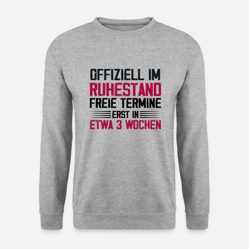 Offiziell Im Ruhestand - Unisex Pullover - Weißgrau meliert