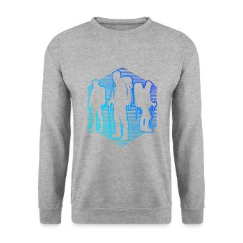 Climbing Women Men Bouldering Climbing - Unisex Sweatshirt - salt & pepper - Front - Alina (178cm) & Michal (187cm)