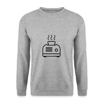 Toaster - Unisex Pullover - Weißgrau meliert - Vorne - Alina (178cm) & Michal (187cm)