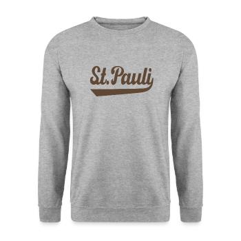 St. Pauli Hamburg - Unisex Pullover - Weißgrau meliert - Vorne - Alina (178cm) & Michal (187cm)