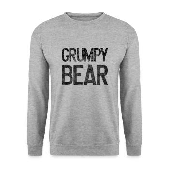 Grumpy Bear - Grumpy Bear LGBT Gay Pride Beardy - Unisex Sweatshirt - salt & pepper - Front - Alina (178cm) & Michal (187cm)