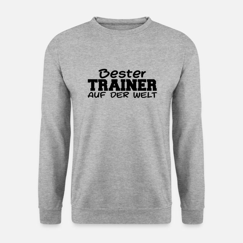 Bester Trainer Training Teamtrainer Trainieren - Unisex Pullover - Weißgrau meliert