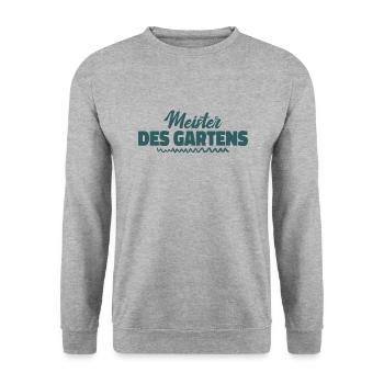 Meister Des Gartens - Unisex Pullover - Weißgrau meliert - Vorne - Alina (178cm) & Michal (187cm)