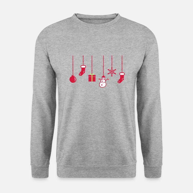Weihnachten, Weihnachtsdeko - Unisex Pullover - Weißgrau meliert