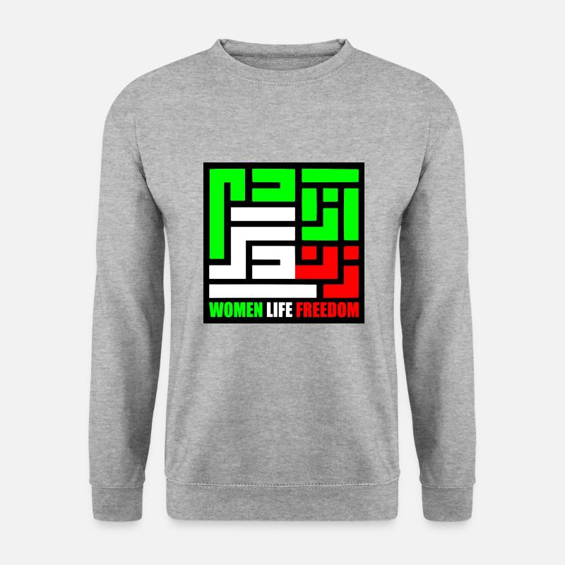 Women life freedom - Unisex Pullover - Weißgrau meliert