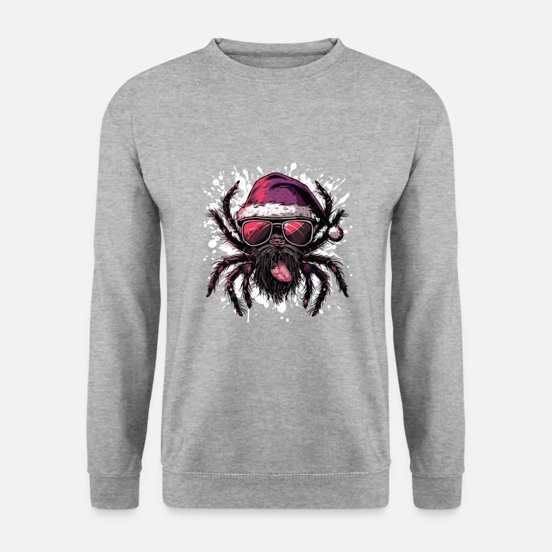 Tarantula Weihnachten Lustig - Unisex Pullover - Weißgrau meliert