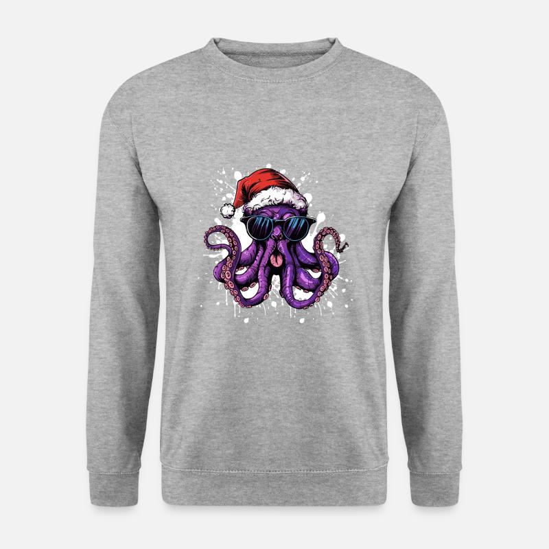 Octopus Christmas Funny - Unisex Sweatshirt - salt & pepper