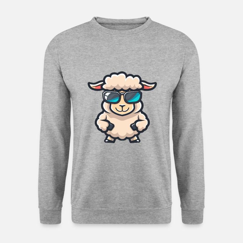 Bande dessinée cool de mouton - Sweat-shirt Unisexe - gris chiné