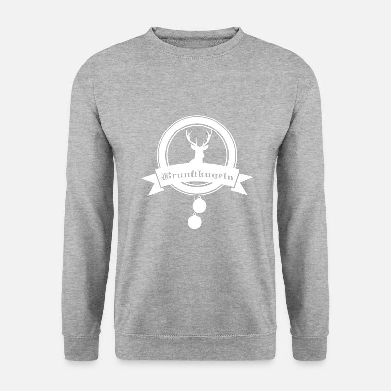 Brunftkugeln weiss - Unisex Pullover - Weißgrau meliert