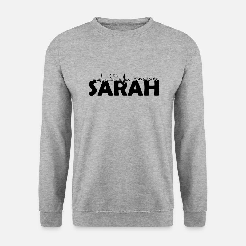 Sarah Name Vorname Schwester Krankenschwester - Unisex Pullover - Weißgrau meliert