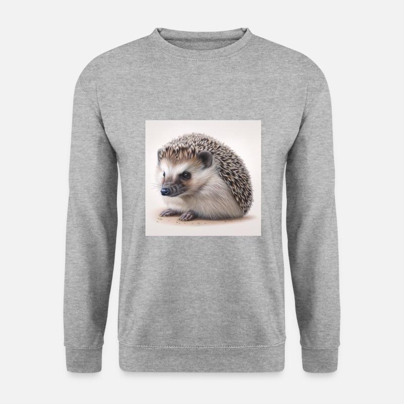 Igel - Unisex Pullover - Weißgrau meliert
