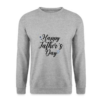 Happy Father s Day - Sweat-shirt Unisexe - gris chiné - Devant - Alina (178cm) & Michal (187cm)