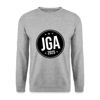 Jga 2025 Enterrement de vie de garçon - Sweat-shirt Unisexe - gris chiné - Devant - Alina (178cm) & Michal (187cm)