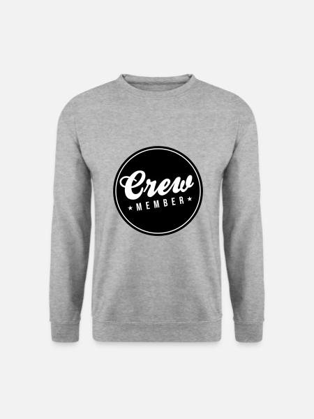 Crew Mitglied - Unisex Pullover - Weißgrau meliert