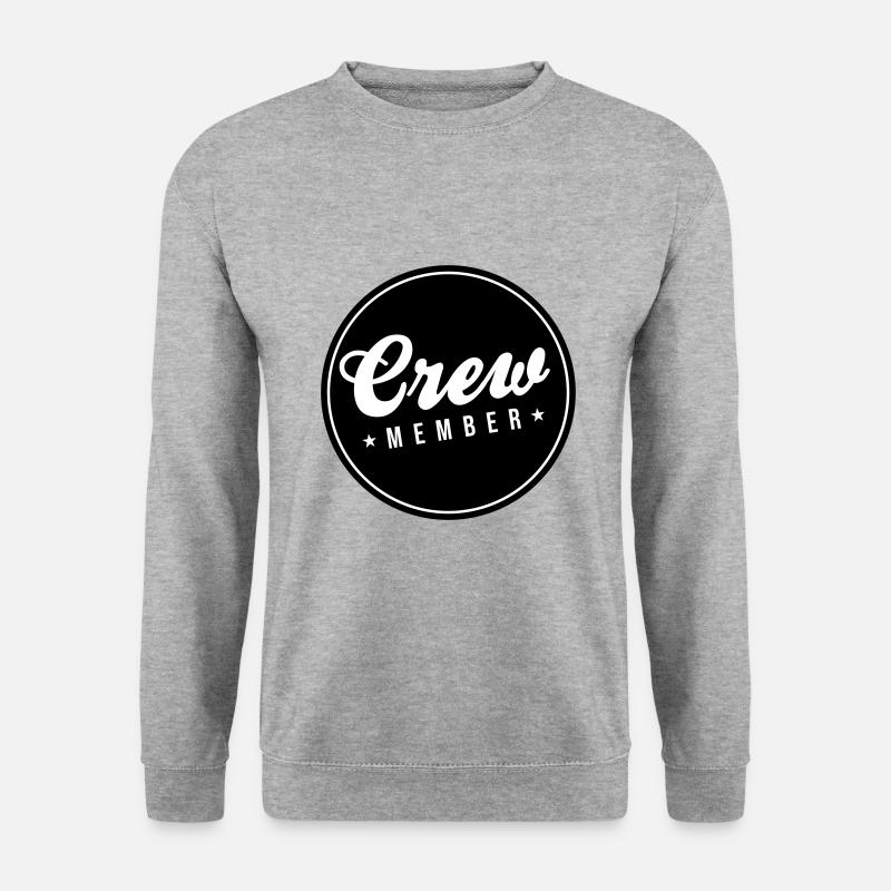 Crew Mitglied - Unisex Pullover - Weißgrau meliert