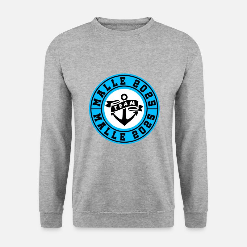 Malle 2025 Team - Unisex Pullover - Weißgrau meliert