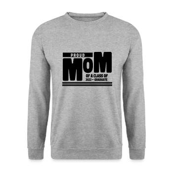 Proud Mom of A Class of 2022 Graduate Gift Senior - Unisex Sweatshirt - salt & pepper - Front - Alina (178cm) & Michal (187cm)