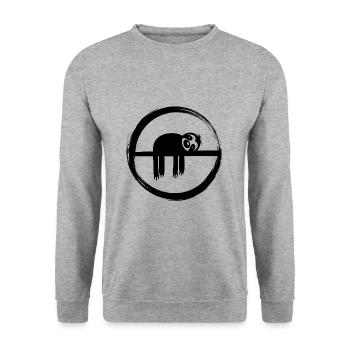 Sloth Chill Relax Relax Time out - Unisex Sweatshirt - salt & pepper - Front - Alina (178cm) & Michal (187cm)
